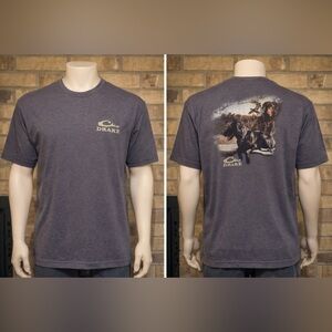 Drake Men's Charcoal Graphic Tee - Size Large